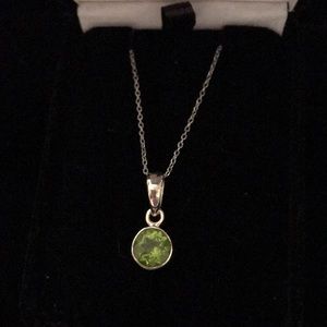 Sterling Silver Peridot Pendant